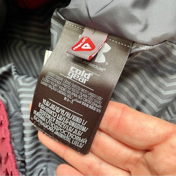 Under Armour UA Cold Gear Jacket Maroon Burgundy Youth Large - Picture 7 of 8